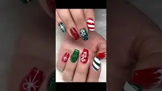Christmas nails #shorts #fun #christmas #nails