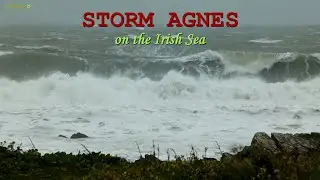 Storm Agnes Hits the N Irish Coast (Irish Sea and coast storm weather scenery)