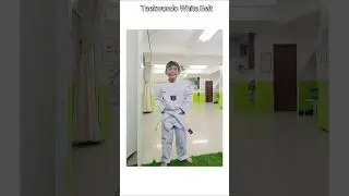 KYRIE FIRST TIME TO WEAR DOBOK TAEKWONDO UNIFORM WHITE BELT BEGINNERS #shorts #PTA #taekwondo #dobok