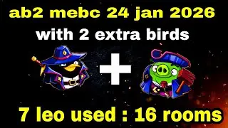 Angry birds 2 mighty eagle bootcamp Mebc 24 jan 2026 with 2 extra birds bomb+leo#ab2 mebc today