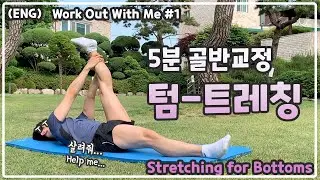 (ENG)골반을 교정해야 자세가 편하다! 5분 골반교정: 텀트레칭! (Stretching for Bottoms) : 골반통증, 자세교정