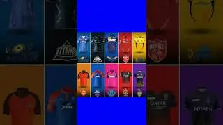 Tata IPL all teams 2023 new Jersey #cricket #shorts #csk #rcb #lsg #rr  #gt #dc #pbks #gt #kkr srh