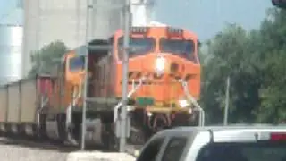 BNSF 5775 West leads Coal Train. (8-8-10) K5HLL!!!!!!!!!!!!