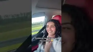 Grabbing her neck to see her reaction 🤪