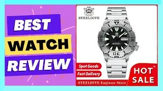 Best Top Selling STEELDIVE SD1984 Monster Steel Strap Automatic Mechanical Watch 96