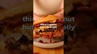peanut butter and jelly bacon smashburger 🍔 #cooking #cheeseburger #recipe