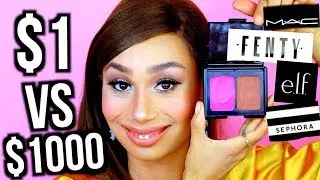 10 Dollar Makeup vs. 1000 Dollar Makeup: THE SAME LOOK | MyLifeAsEva