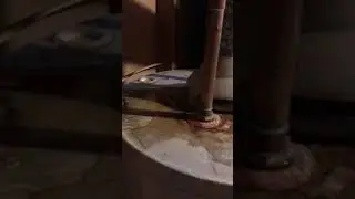Rusty pipes connected to the water heater