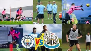 MANCHESTER CITY TRAINING GROUND AHEAD OF newcastle 👀💙