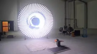 Huge LED sculpture: First test of Marcus Lyall's 