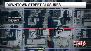 Streets near Orpheum Theatre in downtown Omaha temporarily closed