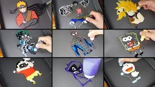 Anime main character Pancake Art - Naruto, Onepiece, Dragon ball, My hero academia
