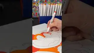 Drawing Dogday from Poppy Playtime Smiling Critters with Posca Markers! #shorts
