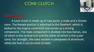WORKING OF CONE CLUTCH