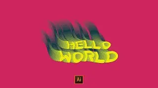 How to Create 3D Text Effect using Blend Tool in Adobe illustrator