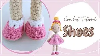 How to Crochet Easy Doll Shoes | Amigurumi Doll Tutorial