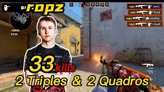 ropz Inferno POV - 1hp 1vs3😮 - 33kills! - ESL Pro League Season 17
