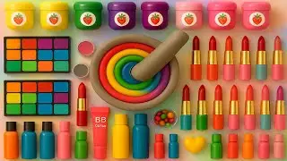 Satisfying Slime ASMR DIY 🌈 How to Make Rainbow Cloud Slime mixing Makeup Cosmetic Eyeshadow Glitter