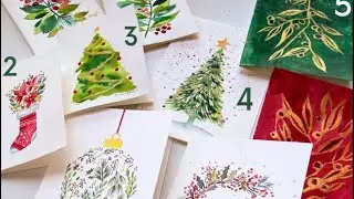 EASY Watercolor Christmas Cards for Beginners! 🎄 DIY