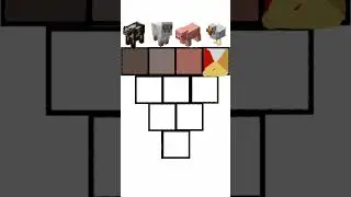 #minecraft animals #satisfying #colour #mixing 🎨