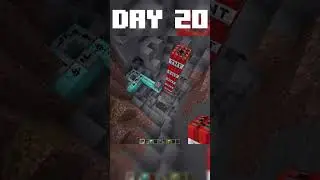 Day 20 of MINECRAFT TNT MINING! #shorts
