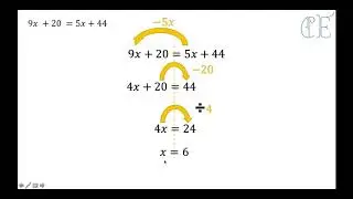 Solving Equations in the form ax + b = cx + d