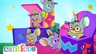 (New)🐀 Five Little Mice🐀Animal Song For Kids | Canticos Nursery Rhymes & Kids Songs