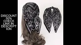 70*70cm Square Silk Scarf Women  Satin Hair Handkerchief Print Female Head Bandana Small Neck Muffle