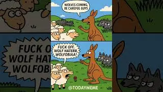 #todaymeme #todaymemes #sheep #kangaroos #wolves