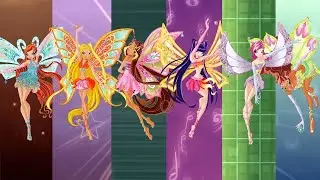 All Winx Club Transformations with Nick dub powerlines