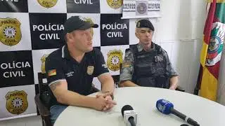 Coletiva de imprensa elucida homic&iacute;dio ocorrido em Veran&oacute;polis, tr&ecirc;s pessoas foram presas