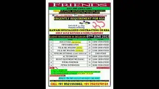 🏢 FRIENDS GULF JOBS NEW DELHI