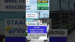 Skill Course for solar street lighting system #TEDA # MNRE # PM KUSUM | Madurai  Ph : +91 7010422310