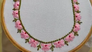 Simple Neck Hand Embroidery Design/कढ़ाई डिजाइन/(@ira creations 786)