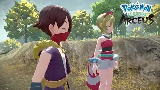 pokemon legends arceus: irida wants to battle palkia scene