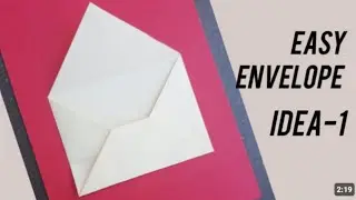 How to make a paper Envelope/No glue or tape/Simple and easy origami envelope making idea 