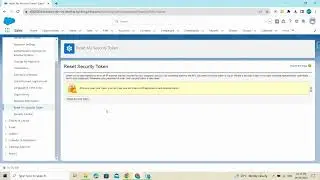 How To Reset Security Token In Salesforce | Reset Security Token | User | Salesforce | Admin |