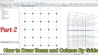 ETABS Part 2 | How to Draw Beams & Columns Using Grid in ETABS | Step-by-Step Tutorial #etabs 