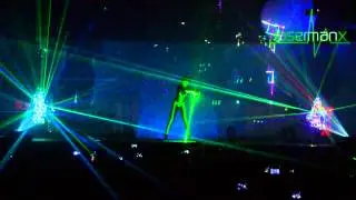 LaserGirl with 2 Mirror Dancers by Laserman X