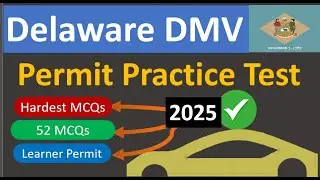 Практический тест на получение водительских прав DMV в Делавэре 2025 г. — 55 вопросов и ответов