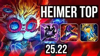 HEIMERDINGER vs IRELIA (TOP) | 14 solo kills, Legendary | KR Diamond | 25.22