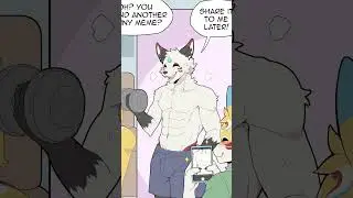 Hehe, funny Meme or hot ABS? | Comic by Kurarifox #WaffleVA #furryfandom #comicdub