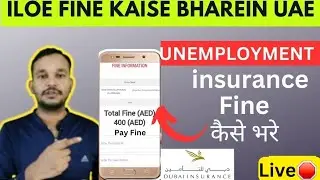 How to pay iloe insurance Fine in uae | unemployment Insurance Fine kaise pay karein #iloe #payfine