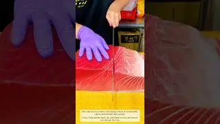 The Most Beautiful Tuna Sashimi Cut  #work #sushi  #craft