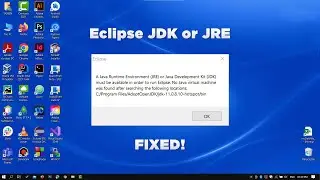 JRE or JDK must be available in order to run eclipse | No Java Virtual Machine was found