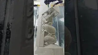Dragon Column, Carved in Double Time with Precision! #cncmachining #stoneprocessing #carving