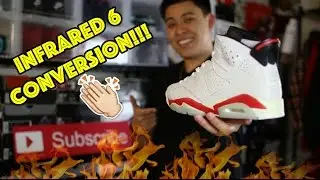 1991 AIR JORDAN 'INFRARED' 6 CONVERSION CUSTOM TIME-LAPSE!!!