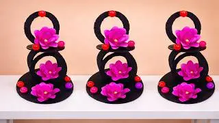multi circle shaped showpiece from cardboard and paper | best out waste material | diy project