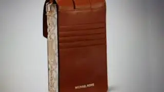 Michael Kors Small Logo And Leather Smartphone Crossbody Bag/Neri Gawlik