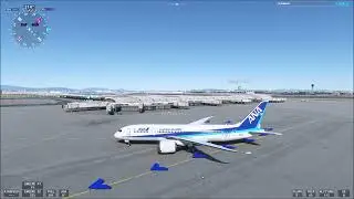 MSFS B787-8 Beijing ZBAA Airport Taxi Takeoff